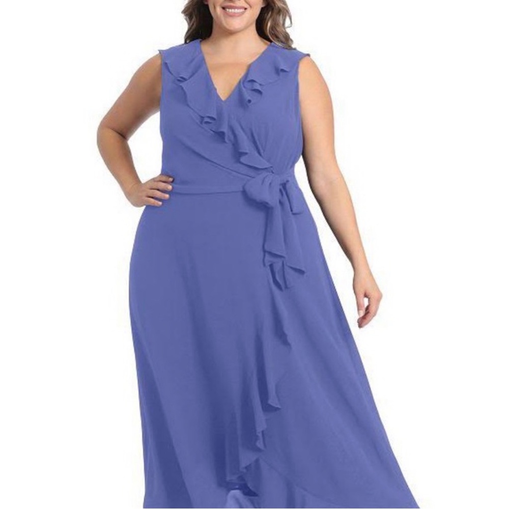 NWT LONDON TIMES 💜 Ruffle Sleeveless dress